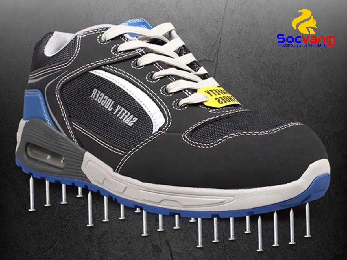 Đế giày với chất liệu cao su có lót chống đinh SJ Flex có khả năng chống đâm xuyên