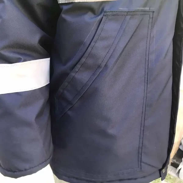 chi tiết túi áo kho lạnh xanh noen